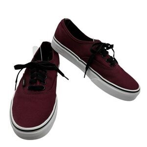 Vans Low Top Unisex Sneakers Burgundy Size W-8 M-6.5